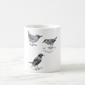 Neugierige kleine Vogelfreunde Kaffeetasse (Mittel)