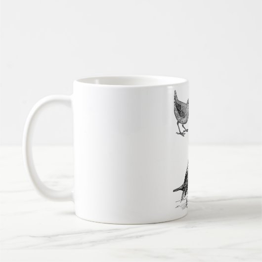 Neugierige kleine Vogelfreunde Kaffeetasse (Links)