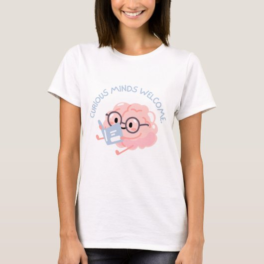 Neugierige Köpfe Willkommen Smart Reading Brain T- T-Shirt (Vorderseite)