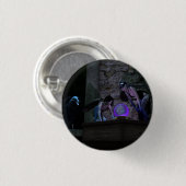 Neugierige Krähenfeen Button (Vorne & Hinten)