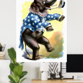 Neugierige Kreaturen - Elefant Poster (Heimbüro)