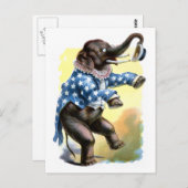 Neugierige Kreaturen - Elefant Postkarte (Vorne/Hinten)