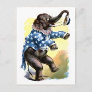 Neugierige Kreaturen - Elefant Postkarte