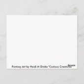 Neugierige Kreaturen Postkarte (Rückseite)