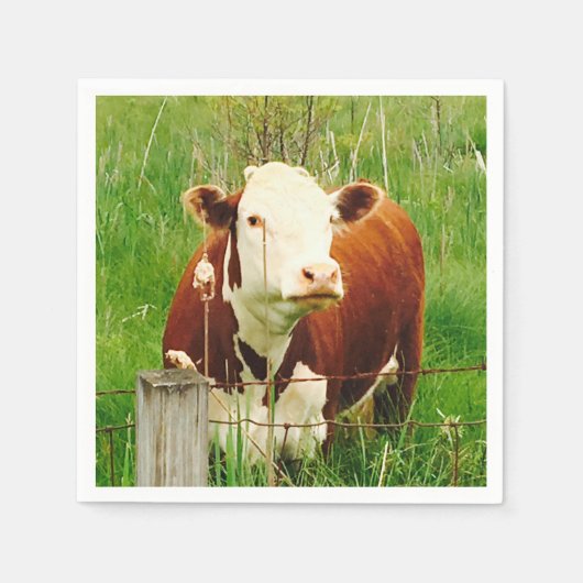 Neugierige Kuh 4Ricky Serviette (Vorderseite)