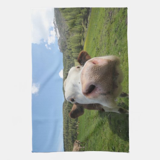 Neugierige Kuh Handtuch (Vertikal)