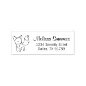 Neugierige Little Fox-Adresse Gummistempel (Prägung)