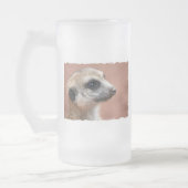 Neugierige Meerkat Bier-Tasse Mattglas Bierglas (Links)