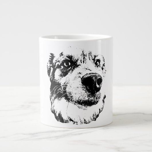 Neugierige Nase Jumbo-Tasse (Vorderseite)