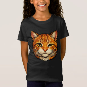 Neugierige orange getigerte Katze T-Shirt