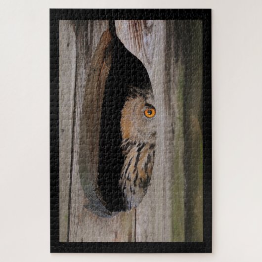 Neugierige Owl Peeking von Zuhause Puzzle (Vertikal)