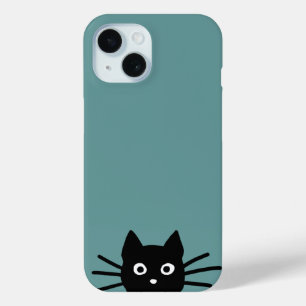 Neugierige Peeking Black Cat   Funny Feline Case-Mate iPhone Hülle