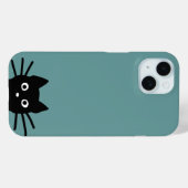 Neugierige Peeking Black Cat | Funny Feline Case-Mate iPhone Hülle (Rückseite (Horizontal))