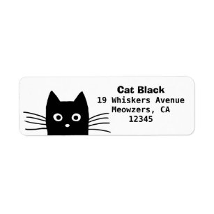 Neugierige Peking Black Cat Rücksendeadressen-Aufk