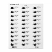 Neugierige Peking Black Cat Rücksendeadressen-Aufk (Vorne)