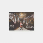 Neugierige Pferde Post-it Klebezettel (Vorderseite)