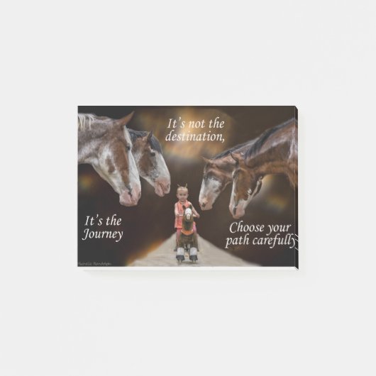 Neugierige Pferde Post-it Klebezettel (Vorderseite)