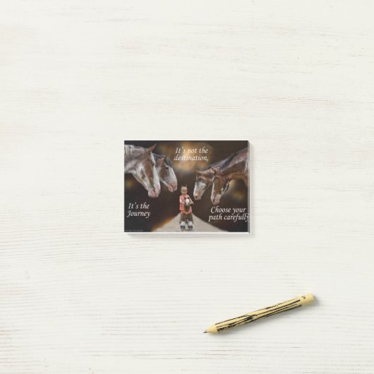 Neugierige Pferde Post-it Klebezettel (Auf Schreibtisch)