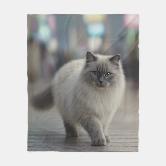 Neugierige Ragdoll-Katzen-Decke Fleecedecke (Vorderseite)