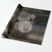 Neugierige Ratte Geschenkpapier (Ungerollt)