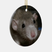 Neugierige Ratte Keramik Ornament (Rechts)