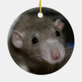 Neugierige Ratte Keramik Ornament (Hinten)