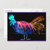 Neugierige Rooster #1 Postkarte (Vorne/Hinten)