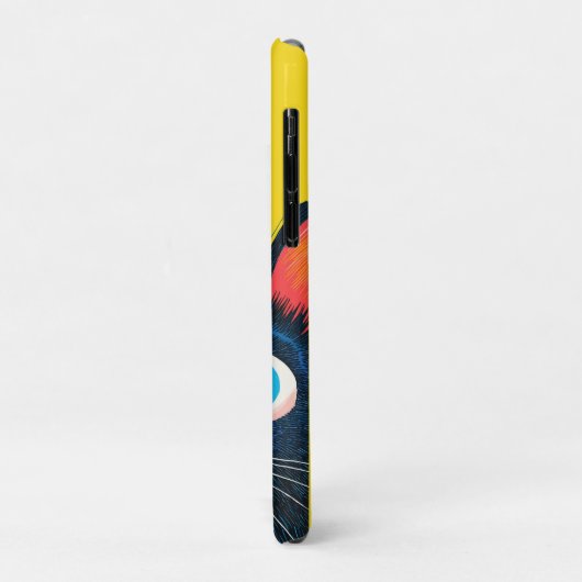 Neugierige schwarze Katze Case-Mate iPhone Hülle (Hinten/Links)