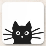 Neugierige Schwarze Katze mit langen Whiskys| Cool Getränkeuntersetzer<br><div class="desc">Neugierig pinkende schwarze Katze beobachtet dich. Das sonnige Set der Getränkeküste. Die Katze wird das Glas irgendwann vom Tisch auf den Boden werfen, aber zuerst schützen Sie Ihre Oberfläche mit einem Untersetzer mit Korkunterlage. Dieses lustige Set mit schwarzen Katzenbänken ist ein cooles Geschenk für Kitesurfer. Schützen Sie Ihre Holzmöbel vor...</div>