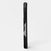 Neugierige schwarze Katze und Monogramm Case-Mate iPhone Hülle (Hinten/Links)