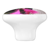 Neugierige siamesische Katze Keramikknauf (Seitenansicht)