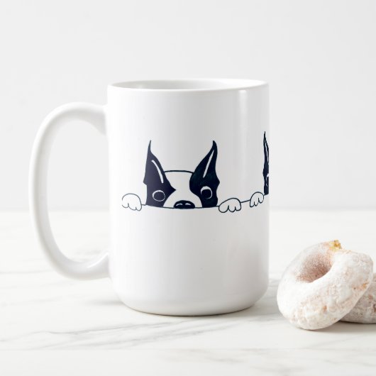 Neugierige Tasse von Hundebaffeln (Mit Donut)