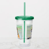 Neugierige Tigermalerei Acryltrinkbecher (Rechts)