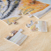 Neugierige Tigermalerei Puzzle (Seite)