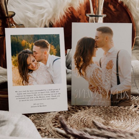 Neugierige Vintage Elegance Wedding Foto Ankündigung