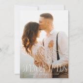 Neugierige Vintage Elegance Wedding Foto Ankündigung (Vorderseite)