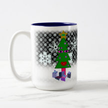 Neugierige Weihnachtstasse