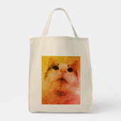 Neugierige Whiskers-Cat Illustration Design Tote B Tragetasche (Rückseite)