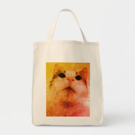 Neugierige Whiskers-Cat Illustration Design Tote B Tragetasche