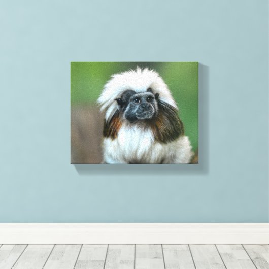 Neugieriger Affe Leinwanddruck (Insitu (Holzboden))