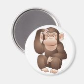 Neugieriger Affe Magnet (Vorderseite/Rückseite)