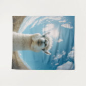 Neugieriger Alpaca unter der Sonne Wandteppich (Vorderseite (Horizontal))