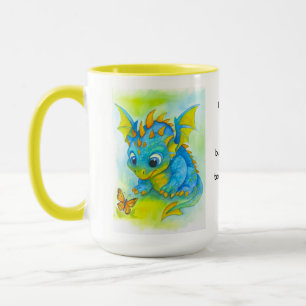 Neugieriger Baby-Drache Tasse