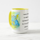 Neugieriger Baby-Drache Tasse (Vorderseite Links)
