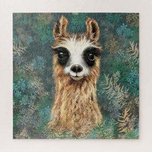 Neugieriger Baby Llama Jigsaw Puzzle Fun