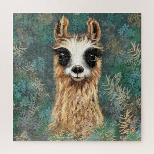 Neugieriger Baby Llama Jigsaw Puzzle Fun (Vertikal)