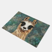 Neugieriger Baby Llama - Lächeln - Fußmatte (Schrägansicht)