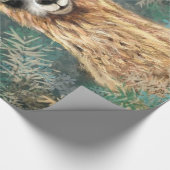 Neugieriger Baby Llama - Niedlich - Geschenkpapier (Ecke)