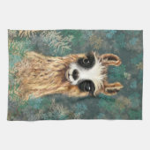 Neugieriger Baby Llama - Niedlich - Geschirrtuch (Horizontal)