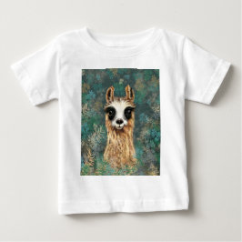 Neugieriger Baby Llama - Niedlich - Lächeln Baby T-shirt